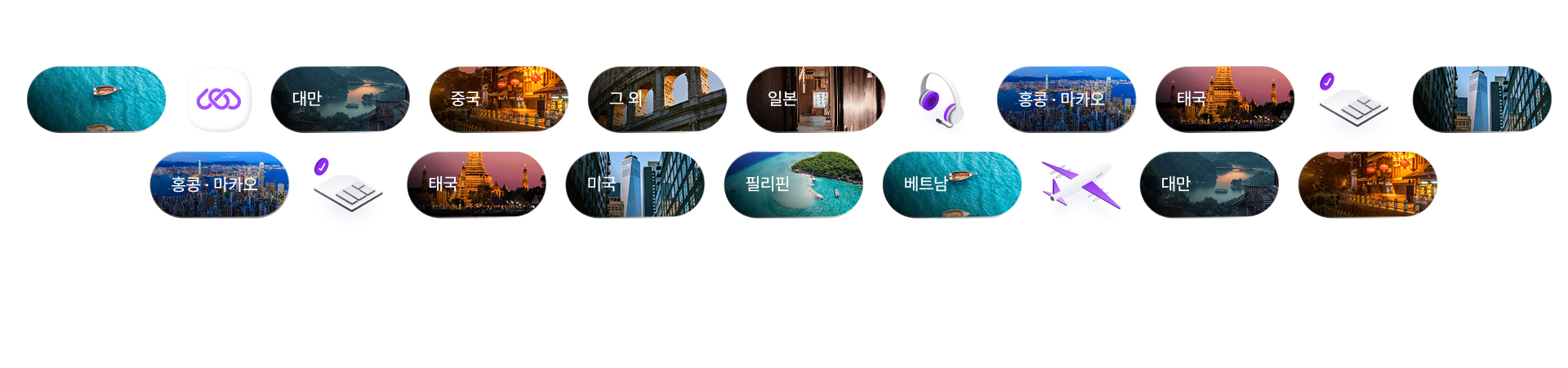 mobi eSIM 서비스 제공 국가 리스트