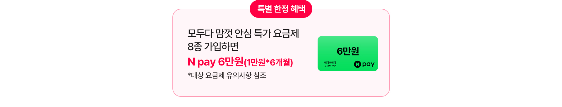 특별 한정 혜택