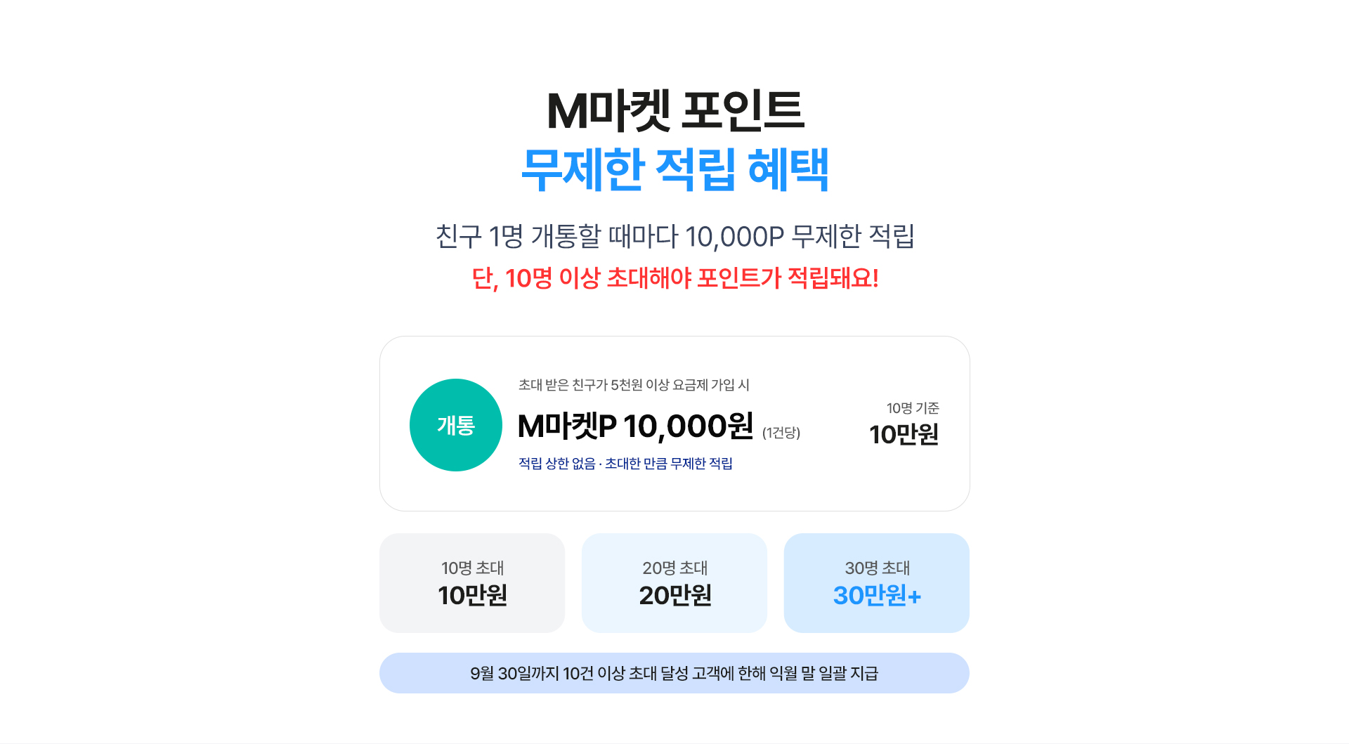 M마켓 포인트 무제한 적립 혜택