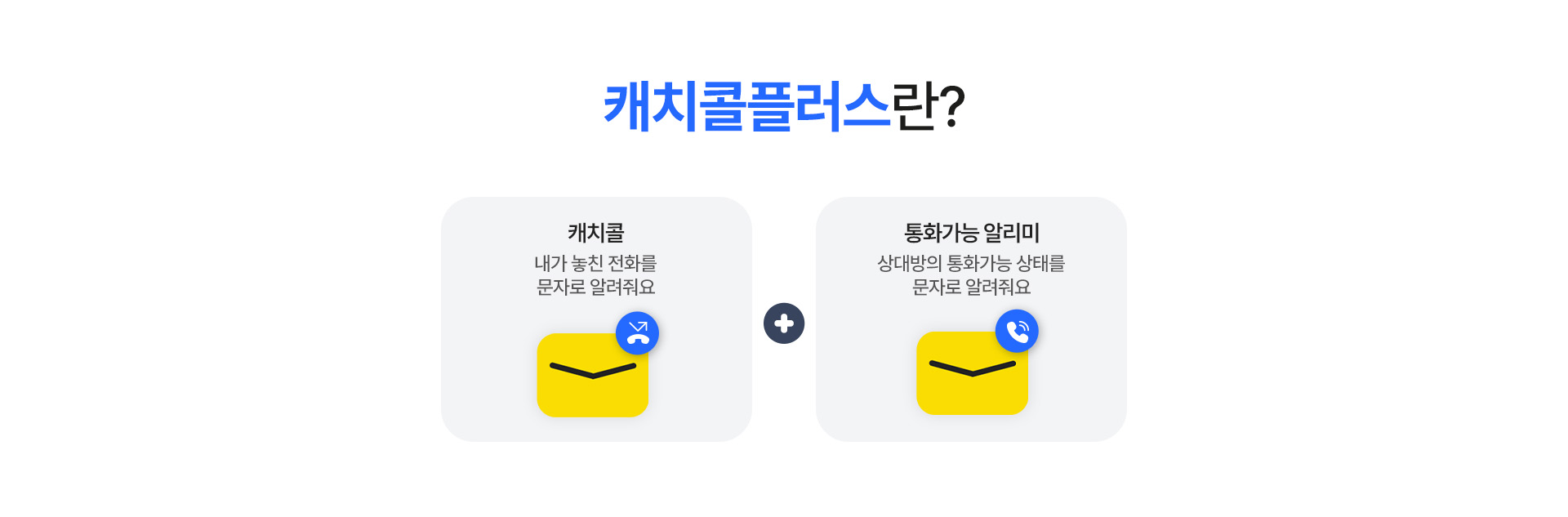 kt M모바일 캐치콜플러스 서비스 안내: 캐치콜 및 통화가능 알리미 기능 설명