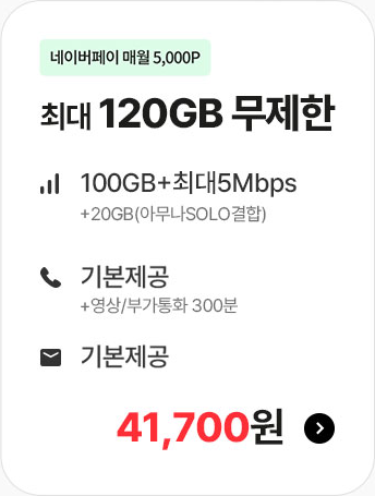 모두다 맘껏 100GB+(PAY쿠폰_5000P)